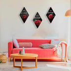 ONIZHITY 3 Pieces Red Bathroom Decor Rose Wooden Wall Decor Positive Quotes You Are Beautiful Red Wall decor Red and Black Wall Decor for Bedroom Room Kitchen Bathroom Wedding Decor(12 x 7 inch)