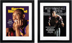 Goldfinch 4 Packs Sports Magazine Frames Displays Magazines Measuring 8 x 10.5 inches with White Core Matting,Suitable for 1994-Current Collector's Edition Sports Magazines with Installed Hangers