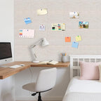 DOLLAR BOSS Felt Cork Board Tiles, 24 Packs 12" x 12" Thick Cork Bulletin Board Self Adhesive Acoustic Panels Soundproof Corkboards for Walls with Pushpins for Home Office Kitchen School, Beige