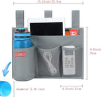 Zafit Hanging Bedside Caddy, Bedside Storage Organizer for Magazine, Phone, Remote control (4 Pockets-Grey)