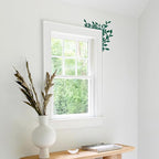 Urbraneco Floral Window and Door Corner Accent Leaf Corner Topper Decor Metal Hanging Decor for Door Corner(Dark Green)