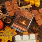 SCENTORINI Wax Melts, Warm Fireplace Scented Wax Melts, Summer Scent, Natural Soy Cubes for Candle Making, Wax Warmer, Home Christmas Decoration, Pack of 4