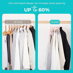 HOUSE DAY Premium Velvet Hangers 50 Pack Pink, Non-Slip Flocked Felt Hangers, Sturdy Clothes Hanger Heavy Duty Coat Hanger, Durable Slim for Closet Space Saving