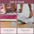 U'Artlines Area Rug 5x7 Boho Washable Soft Carpet for Living Room Bedroom Dining Room Office Indoor Rugs for Home Decor