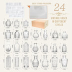 24PCS Mini Bud Vases As Wedding Centerpieces for Tables,Clear Bud Vases for Flowers,Small Flower Vases Suitable for Birthday Party,Anniversary,Wedding Reception,Baby Shower (Clear, 24PCS)
