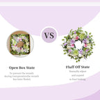24 Inch Spring Wreath for Front Door, Artificial Spring Summer Floral Wreath with Dahlia Hydrangea Orchid for Home Wall Wedding Festival Indoor Outdoor Decor