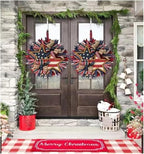 250th Anniversary Wreath for Front Door, USA 250th Anniversary Patriotic Wreath, Red White Blue America 250 Door Wreath, Handmade 250 Anniversary USA Wreath for Home Porch Wall Decor