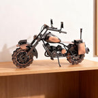 Motorcycle Gifts for Men & Women Riders, 11.8" Handmade Metal Motorcycle Model, Vintage Figurine & Desk Decor for Man Cave, Garage, Office & Home