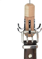 HANGERWORLD 2 Pack Cedar Rotating Belt Organizer Rack Hanger Closet Storage for Belts and Ties