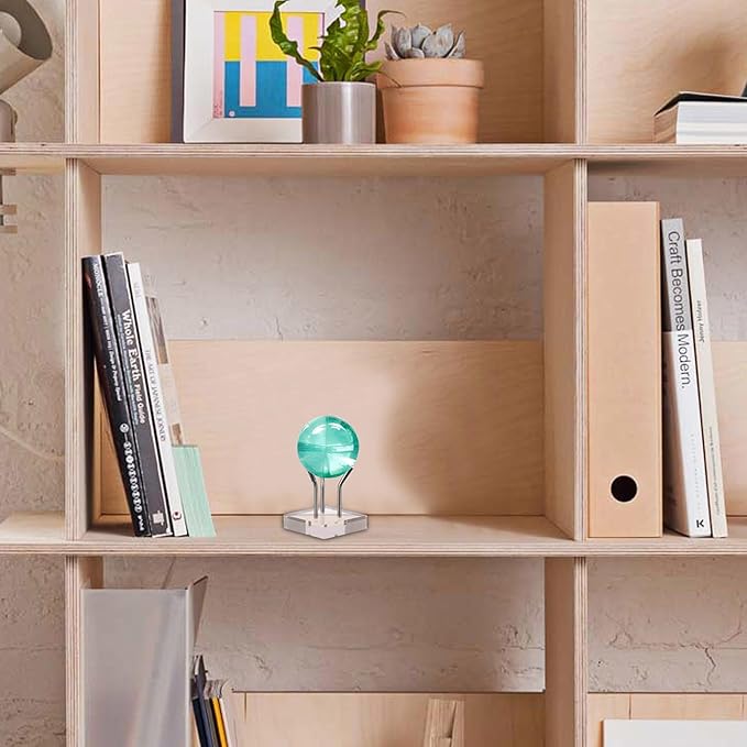 Hipiwe Metal Arm Display Stand Easel with Acrylic Base Decorative Crystal Ball Stand for Sphere Mineral Geodes Rock Fossils Seashell, Large
