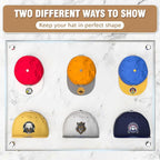 22 Pack Adhesive Hat Hooks for Wall, Super Strong Hat Rack for Baseball Caps, Hat Organizer Display for Home Decor, Hat Hangers Holder for Wall, Door, Closet, No Drilling - USA Patented (White)