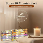 Tulasi Incense Sticks Pack of 12 Natural Scent (240 Sticks) Variety Fragrance of Coconut, White Sage, Red Rose, Palo Santo Lavender & Cinnamon etc, Ideal for Meditation & Positive Vibes