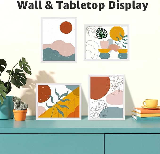 Giftgarden 8x10 Picture Frame Set of 18, Lightweight 8 by 10 Frames Bulk for Gallery Wall Photo Hanging and Tabletop Display, White