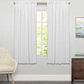 Sweet Home Collection Window Curtains Treatment Panel 63" or 84" Long in Stylish and Unique Patterns and Designs for All Home Décor Ribcord White
