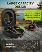 Cowboy Hat Box, Cowboy Hat Case for Travel, Crush Proof Storage for Western/Panama/Fedora, Carrier with Adjustable Shoulder Strap & Brush
