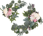 Decorative Arch Flowers for Wedding, 2pcs Hanging Flowers Swag, Wedding Arch Flowers, Artificial Floral Swags for Door Party Wall Home