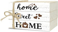 Mini Decorative Books For Home Decor, Small Wood Book Stack For Table Decor, Home Sweet Home decoration Books For Living Room Bookshelf, Farmhouse Stacked Books decoration（L47)