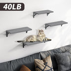 YGEOMER Floating Shelves for Wall, Different Sizes Gray Wall Shelves for Living Room, Bathroom, Bedroom, Kitchen, Home Decor (Set of 4)
