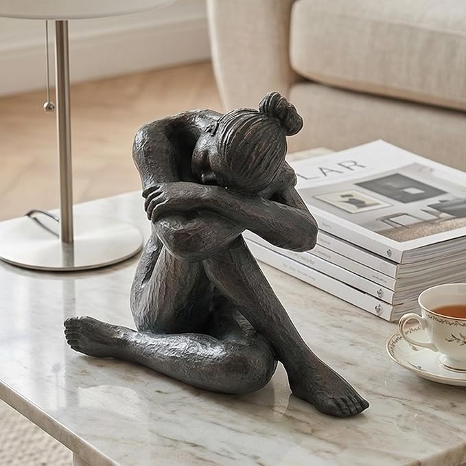 Guichifun Yoga Dancer Statue Home Decoration - Resin Sculpture Modern Creative Home Ballet Dancers Handicrafts Art Ware Shelf Decor Living Room Ornament Gifts 9 x 5.5 x 7.5 Inch
