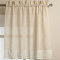 Kitchen Curtains for Windows ✅ 40+ Styles & Colors ✅ Swag, Valance, Tier Sets & Panels ✅ Cafe Curtains for Farmhouse, Rustic, Modern Décor, Salem French Vanilla, 36" Tier
