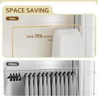 50 Pack Clear Plastic Hangers with Silver Glitter, Acrylic, Ultra Slim, Space Saving, for Coats, Pants, Suits, Shirts, Skirts, Dress Clothes