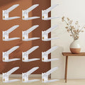 Clear Shoe Slots Organizer for Closet, 36-Pack Adjustable Shoe Stacker & Space-Saving Shoe Storage for a Variety of Spaces, Double Deck Organizer (Transparent Gold)