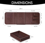 SITHON Sofa Remote Control Holder with Detachable Tray - [Non Slip] PU Leather Chair Couch Armrest Organizer Caddy with 5 Pockets for Magazines Phone iPad TV Remote Game Controller Eyeglasses (Brown)