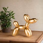Resin Balloon Dog Sculpture - Collectible Figurines Decor for Home | Office Desktop Resin Decors Balloon Dog Decor (Gold)
