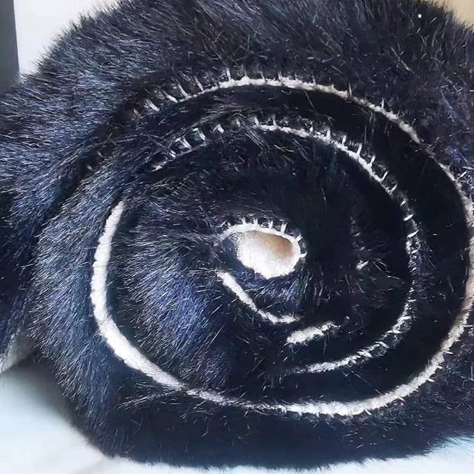 Ghouse Soft Faux Sheepskin Fur Rug 4x6 Black Fluffy Bedside Rugs Plush Rug Shag Nursery Carpet Area Rugs for Living Room Bedroom Playing Room Decor