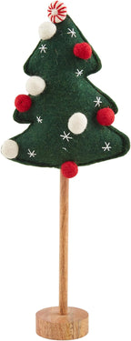 Mud Pie Felt Pom Pom Tree Sitter, Large, 17 1/2" x 7" Dia