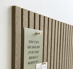 Large Cork Board for Office, 8 Pack Felt Wall Tiles with Slat Wall Paneling and Safe Removable Adhesive Tabs, Felt Bulletin Board Pin Board Cork Boards for Walls - Light Brown