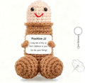 Emotional Support Positive Crochet Animals Pickle Funny Gag Doll Gifts for Adult Men Women Friends, Weird Things Stuff Desk Decor
