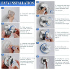 Linwnil Suction Cup Hooks for Glass Window, 2025 Upgraded Christmas Wreath Door Hanger, No Drill Suction Cup Hooks for Wreaths on Glass, Garland Wreath Hangers for Front Door Shower Hooks (2, Silver)