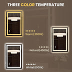 LOAAO 23.6"x35.4" LED Mirror for Bathroom, Lighted Bathroom Mirror with Lights, Anti-Fog, Dimmable, Memory Function, Clear Reflection