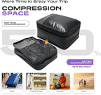 ETROL TPU Vacuum Bag for Travel, 70D Nylon Reusable Compression Bag with IP67 Waterproof Zipper, Compression Packing Cubes for Clothing, Space Saver Bags for Luggage (Full Open, Grey,1Pcs+Pump)