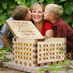Ucuber You are My Sunshine Music Box, Gift for Mom from Daughter, Wood Laser Engraved Vintage Mini Size Boxes, Unique Best Mother's Day, Birthday/Christmas, Thanksgiving Day