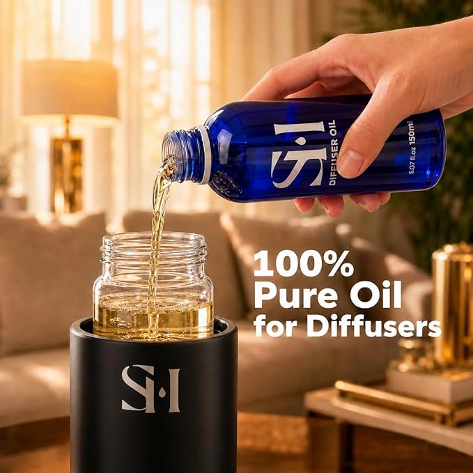 Paris 24k PK12 Hotel Scent Diffuser Oil | 5.07 Fl oz (150 ml) - Waterless Diffuser Oil Refill & Highly Concentrated Fragrance Oil, Diffuser Oil Scents Luxury, Hotel Oil Diffuser