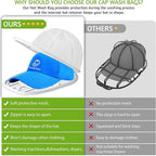 Eiito Hat Washer Cage, Hat Washer for Baseball Caps for Washing Machine or Dishwasher, Ball Cap Washers Frame for Flat and Curved Hats, Hats cage, Fit for Adult and Kid's, 1 Pack White