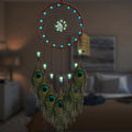 Dream Catchers Kids Room Wall Decor Dreamcatcher Handmade Peacock Feather for Girls Boys Bedroom Decoration Gift