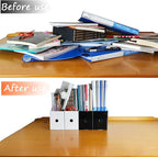 Limitliho 24 Pack Cardboard Magazine Holder, Magazine File Holder for Home, Office, Desk, 10.6'' H×10.2'' L ×3.5''W Magazine Storage Box (12 Pack White and 12 Pack Black)