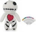 Voodoo Doll with 18 Pins, Handmade Creepy Horror Plush Ghost Doll for Stress Relief, Halloween Decoration, Funny Gag Gift for Friends & Coworkers for Adult