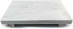 Rustic Wood Riser - Rectangular Soap Tray, Candle Holder, Plant Stand - White, 12 x 7 x 1.5 Inch