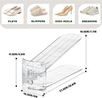 Shoe Slots Organizer for Closet,24 Pack Shoe Stacker Shoe Rack Organizer for Closet Space Saver Storage Shoe Holder Organization(Transparent)