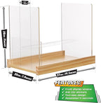 Patented Comic Book Storage Holder – Wooden & Acrylic Display Box/Case for Collectors – Organizer for Comics, Magazines & Books – Holds 150 Issues, 14.5x8 in (Natural)