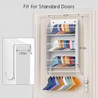 Over the Door Hat Rack - 3-Layer Design Hat Organizer Holds 30-36 Hats with 10 Hooks, Ideal Hat Rack for Door, Over the Door Organizer for Closet, Apartment, Bedroom, Dorm, 1 Pack, White