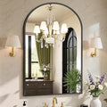 Sweetcrispy 26.5"x38" Arched Black Bathroom Mirrors for Wall, Bathroom Mirrors for Over Sink, Metal Framed with HD Shatter-Proof Glass for Entryway, Living Room, Bedroom, Home Decor