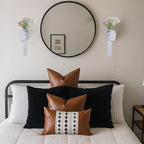 2 Pieces Wall Sculptures, Hands Vase Home Decor, Wall Mount Art Sculpture, Unique Wall Art Statue, Funky Flower Vase Decorations, Modern Eclectic Hanging Decor,Hands Statue (White)