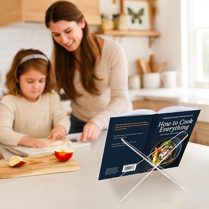Americanflat Acrylic Easel Stand - 10" Tabletop Easel and Plate Stand - Lightweight Display Holders for Photos, Cards, Frames, Books, Magazines, Albums - Home or Office Decor