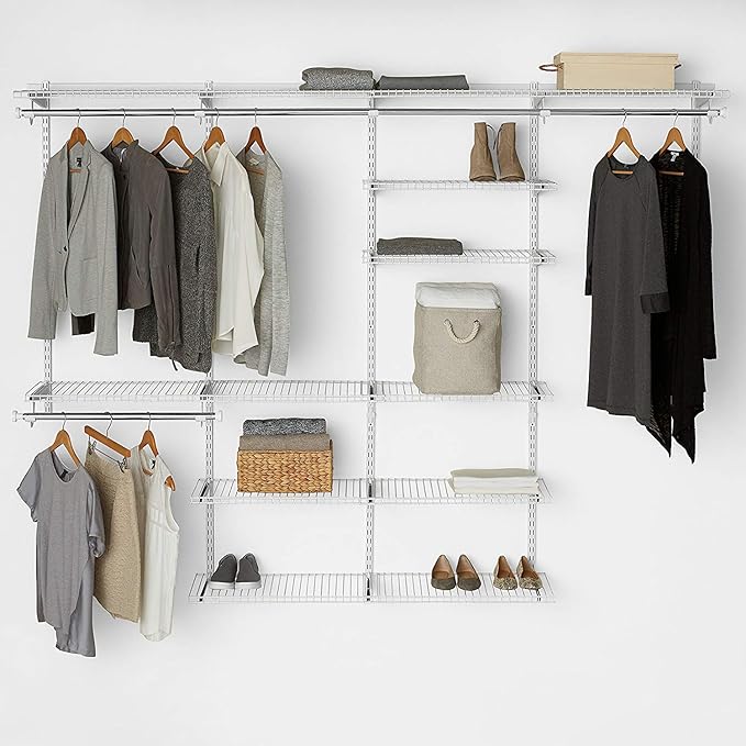 Rubbermaid Configurations 26" Shelving Kit, Set of 2 Shelves (Uprights not included), White, Expandable, Organization for Home/Laundry/Bathroom/Mudroom/Pantry/Linen Closet/Garage