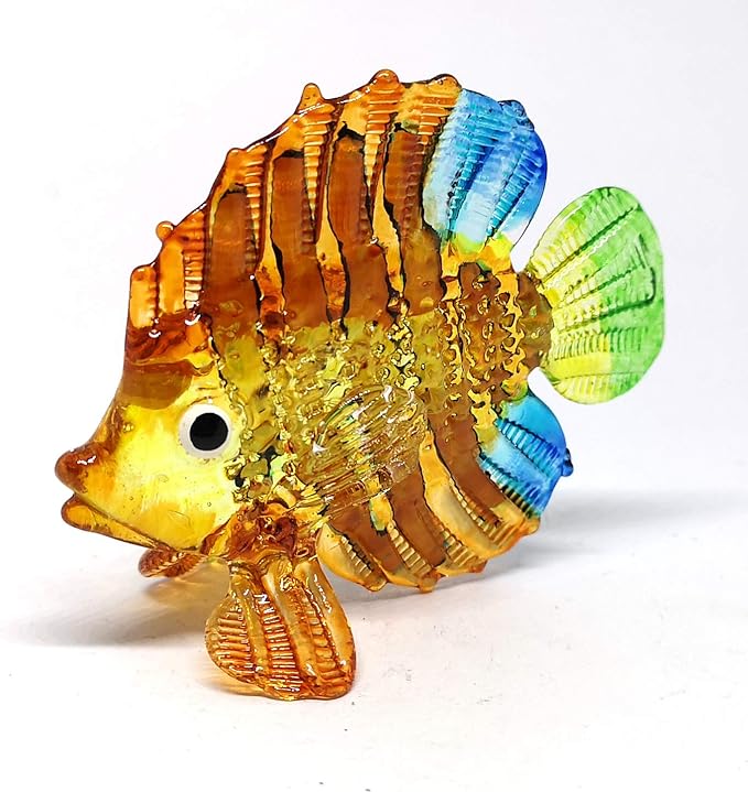 Aquarium Handicraft Miniature Hand Blown Glass Fish Figurine Collectibles
